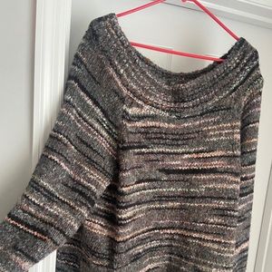 Wide neck/ off the shoulder knit sweater